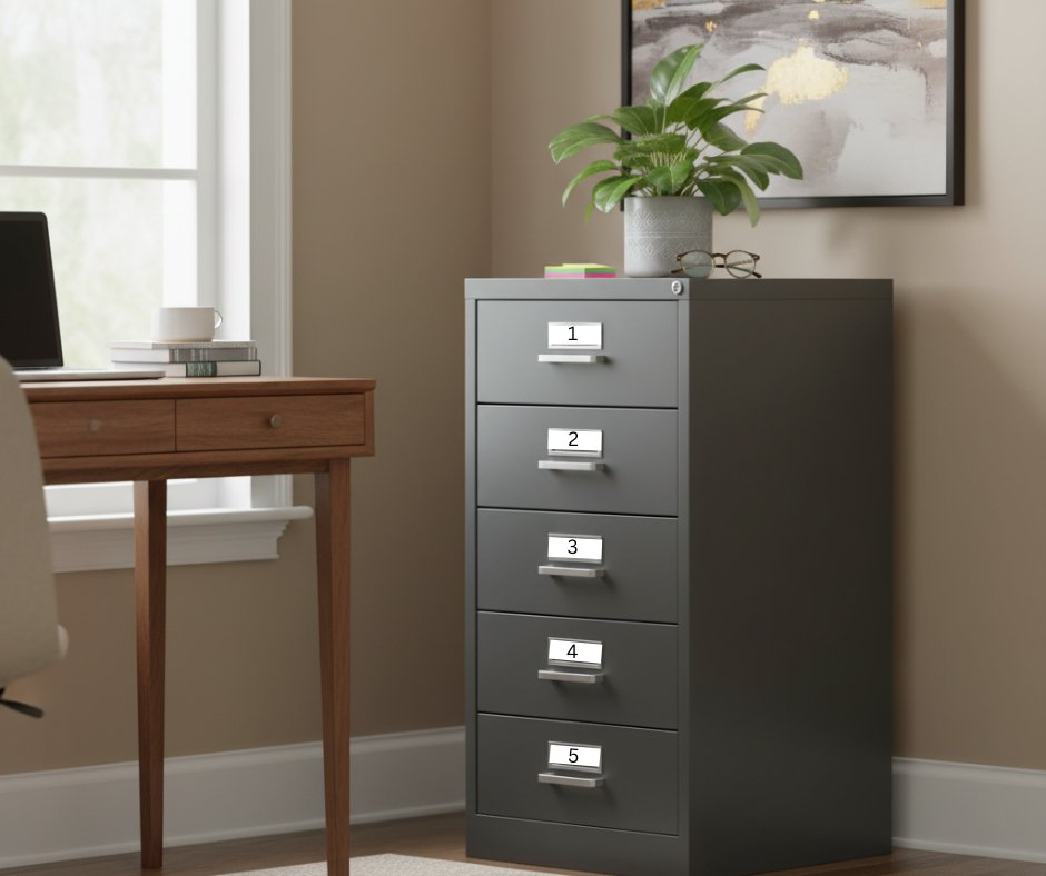 Filing cabinet chart of accounts